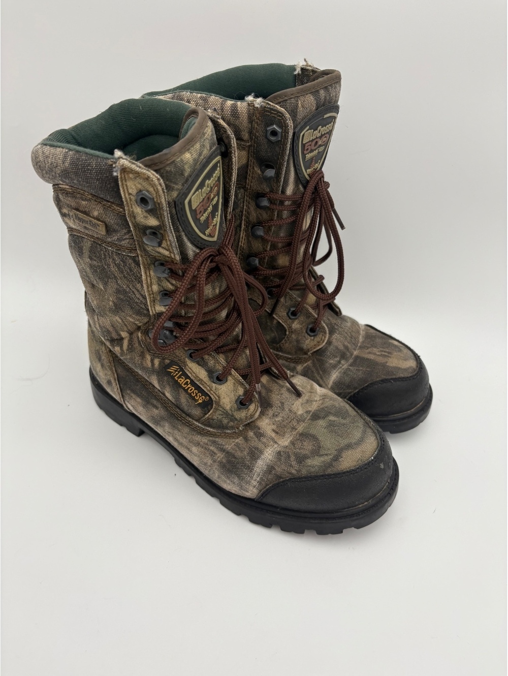 LaCrosse Men’s Size 8W 500 Gram Thinsulate Hyper-Dri Camouflage Insulated Boots